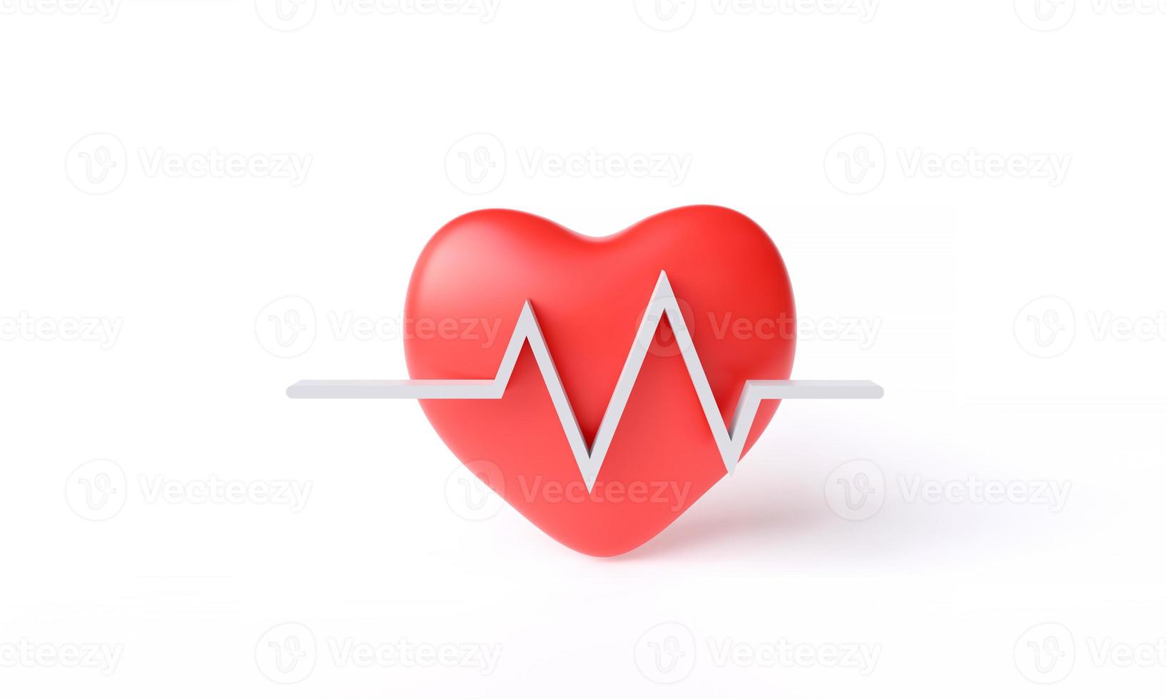3D heart background, heartbeat, red heart rate. Medical concept, health check, blood pressure measurement, good health care, healthy pulse, medical pulsometer element. 3d rendering illustration. photo