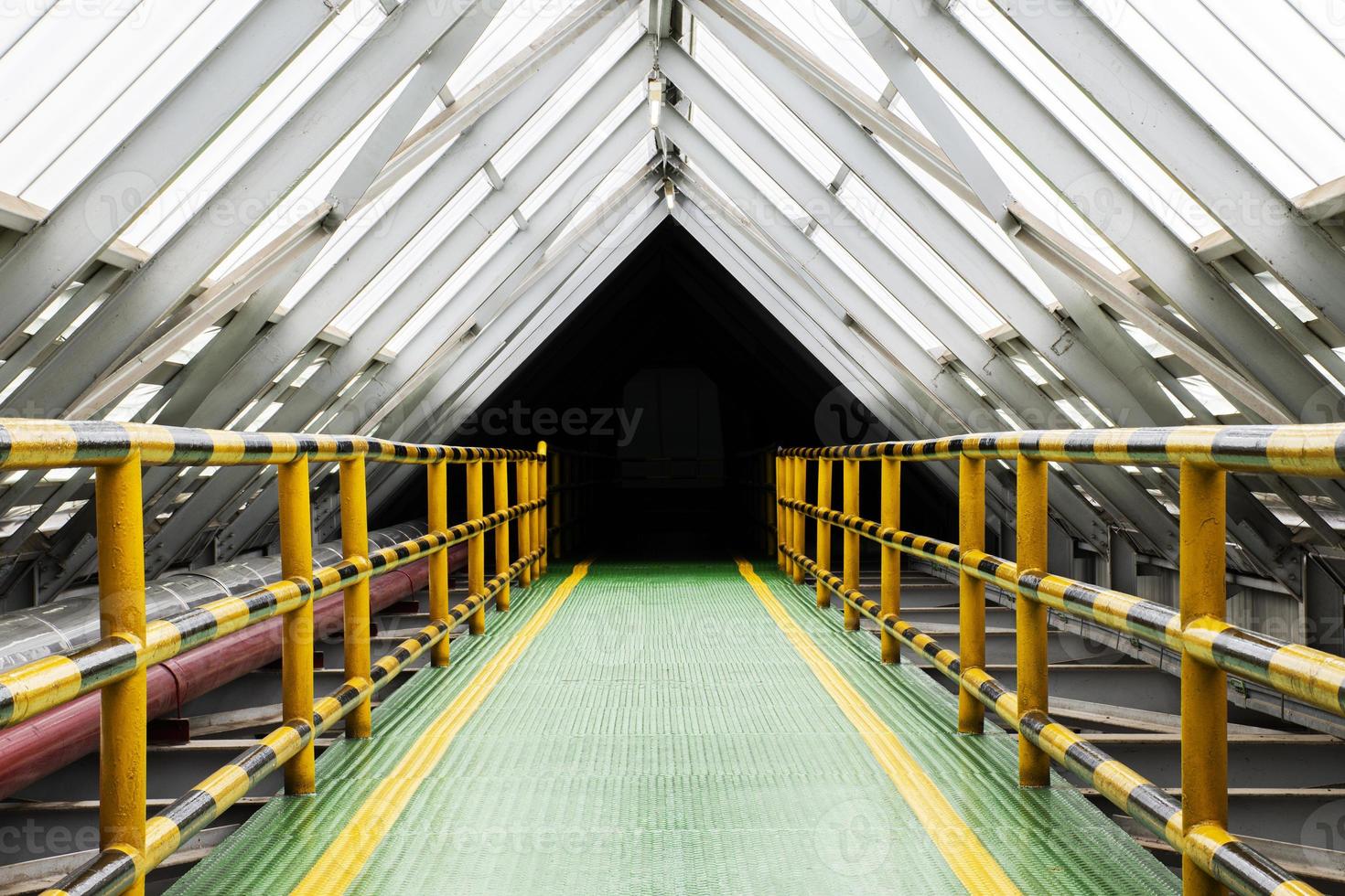Roof walkways with in industrial plants. photo