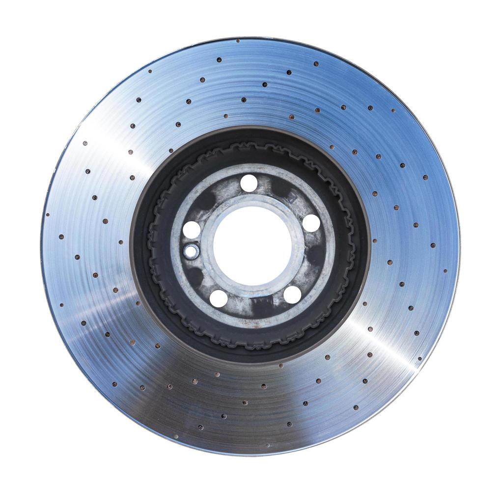 Car brake disc isolated on white background with clipping path photo