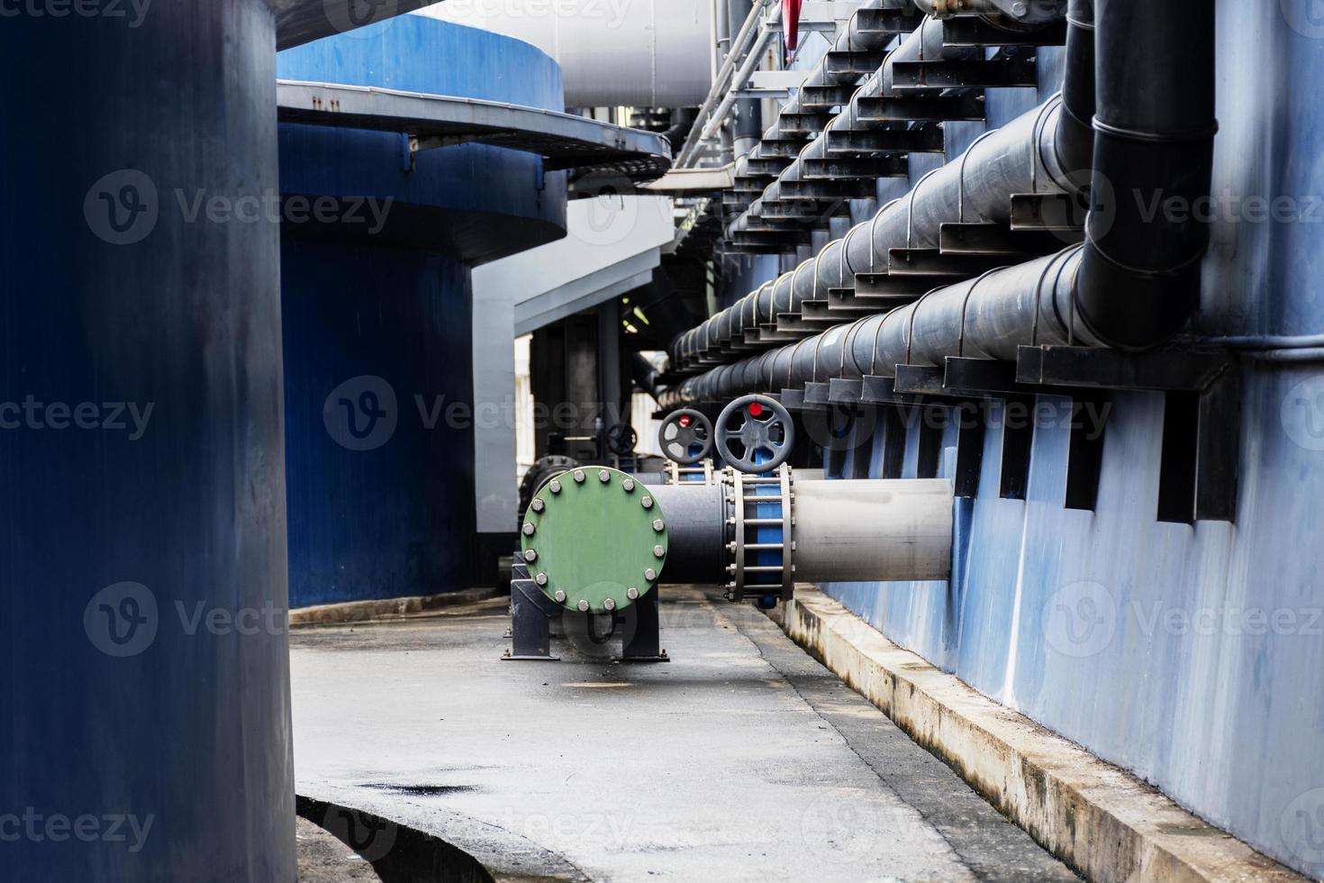 Pipeline for waste water treatment ponds photo
