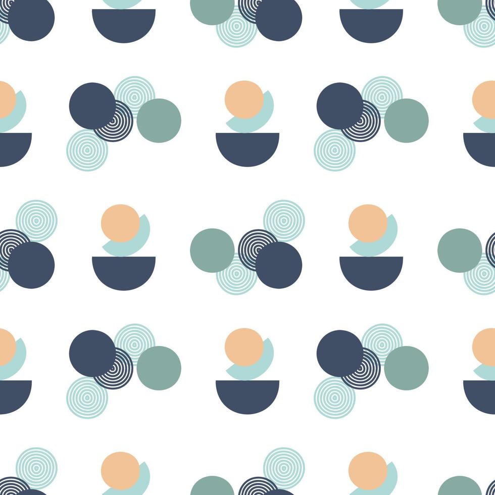 abstract pattern of geometric shapes circles semicircles winter colors for decorating winter packaging posters vector