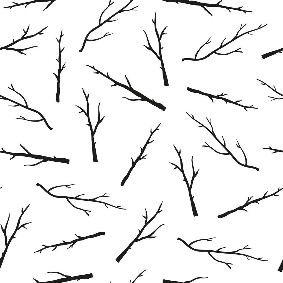Seamless pattern with twigs. vector