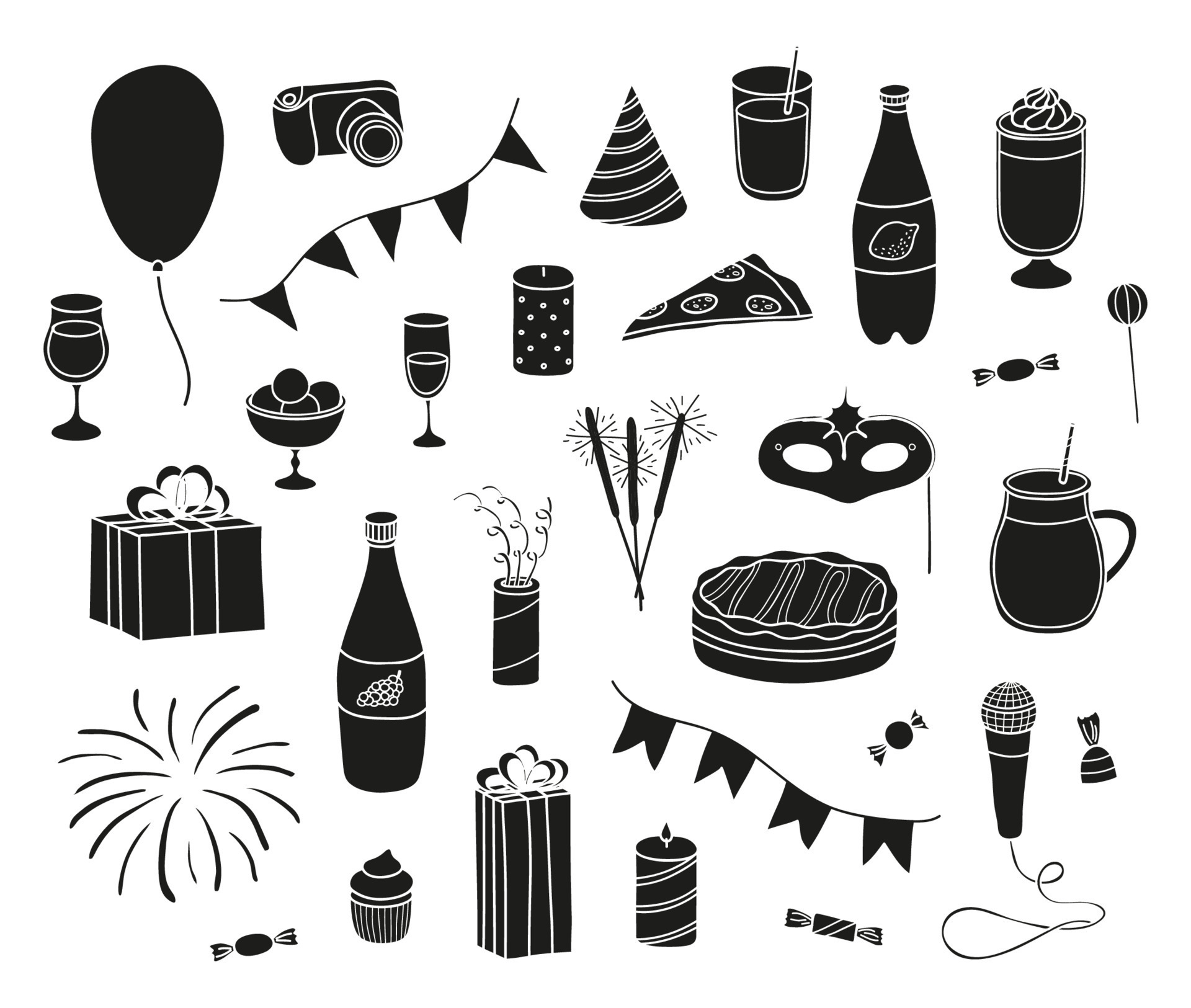 Set Of Hand Drawn Party Items 14325088 Vector Art At Vecteezy set-of-hand-drawn-party-items-14325088-vector-art-at-vecteezy