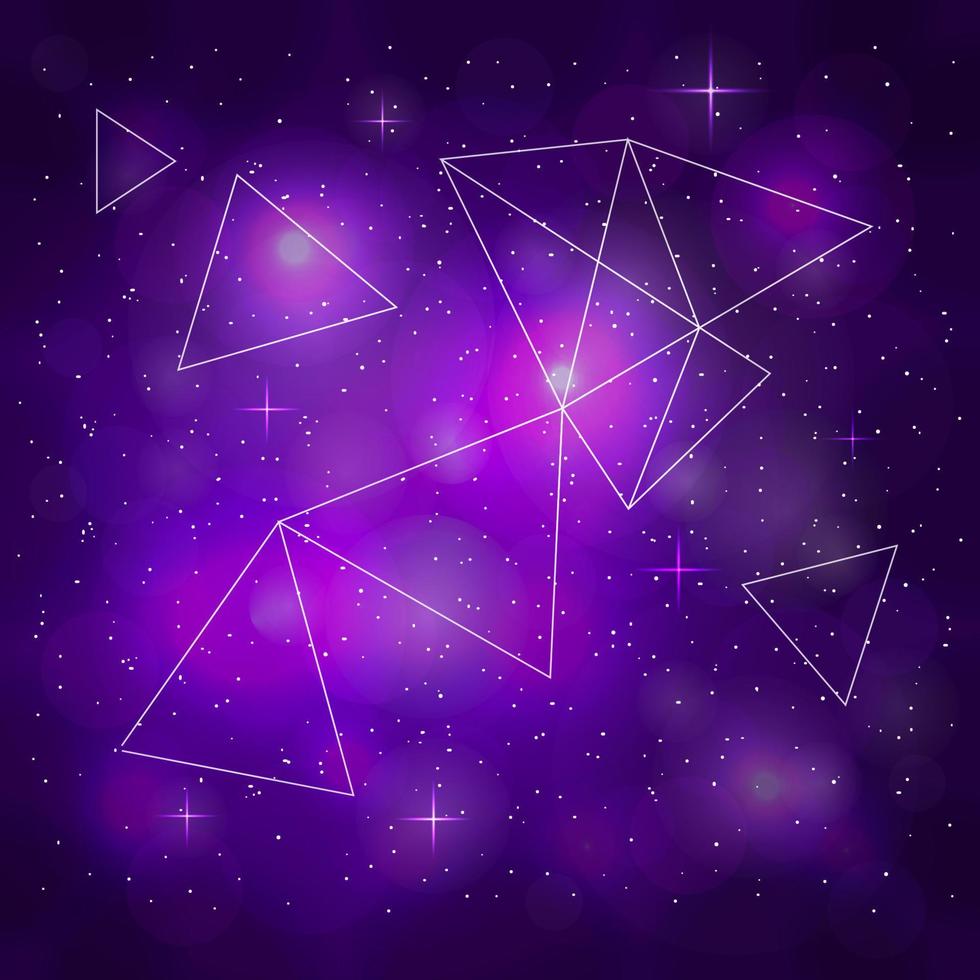 fondo violeta del espacio exterior. vector