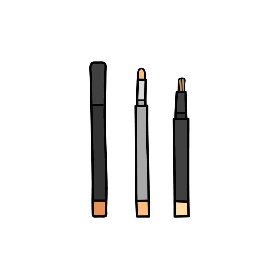 Doodle concealer sticks. vector