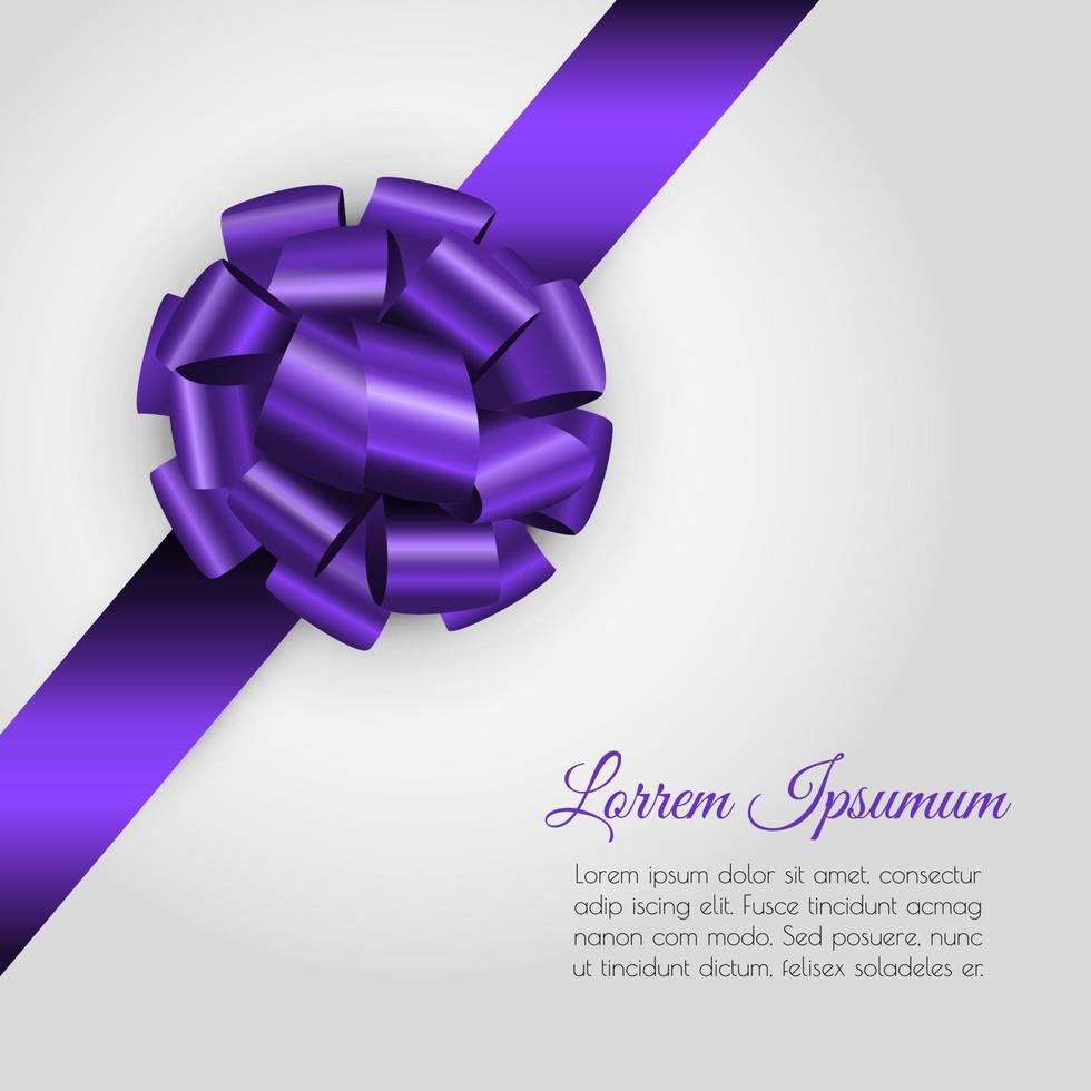 Background with violet bow. vector