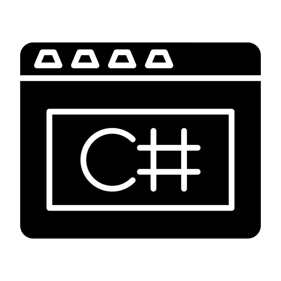 C Sharp Icon Style vector