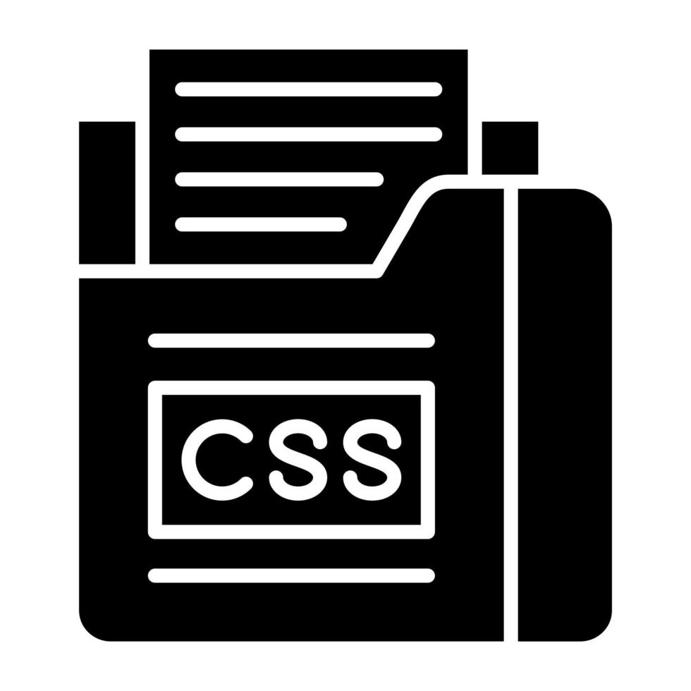 Css File Icon Style 14325333 Vector Art at Vecteezy