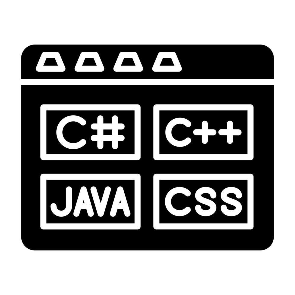 Coding Language Icon Style vector