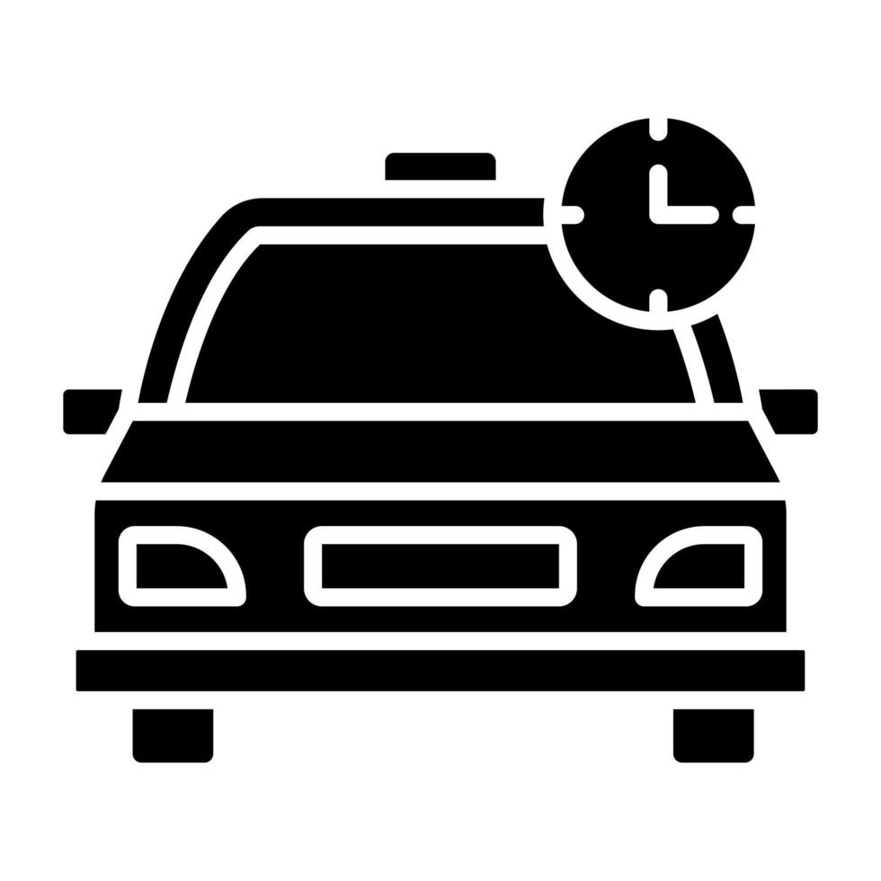 Busy Taxi Icon Style vector