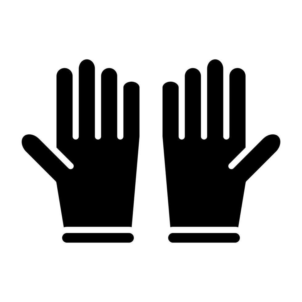 estilo de icono de guantes vector