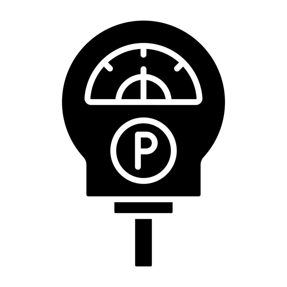 Parking Meter Icon Style vector