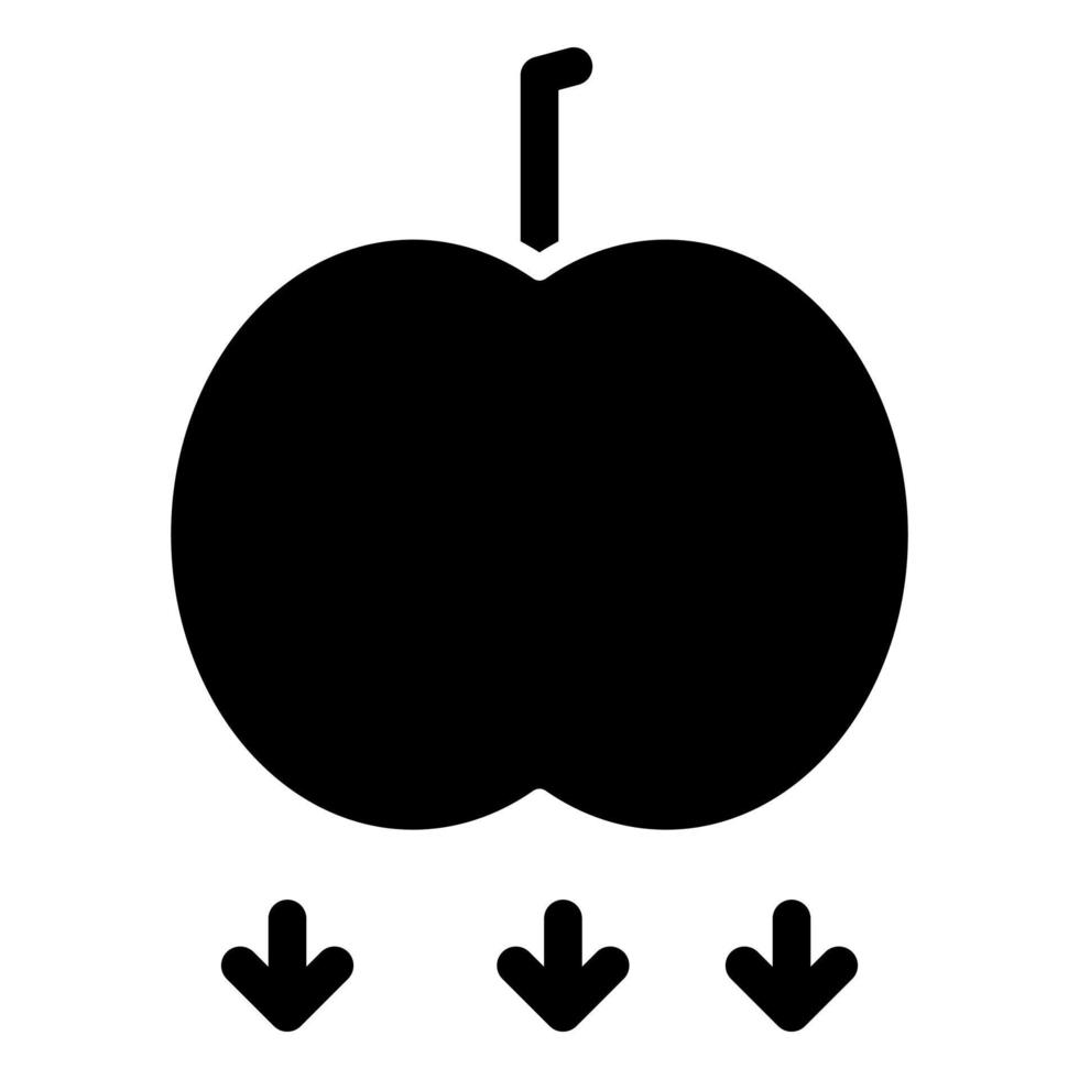 Falling Apple Icon Style vector