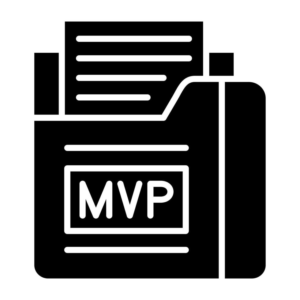 estilo de icono mvp vector