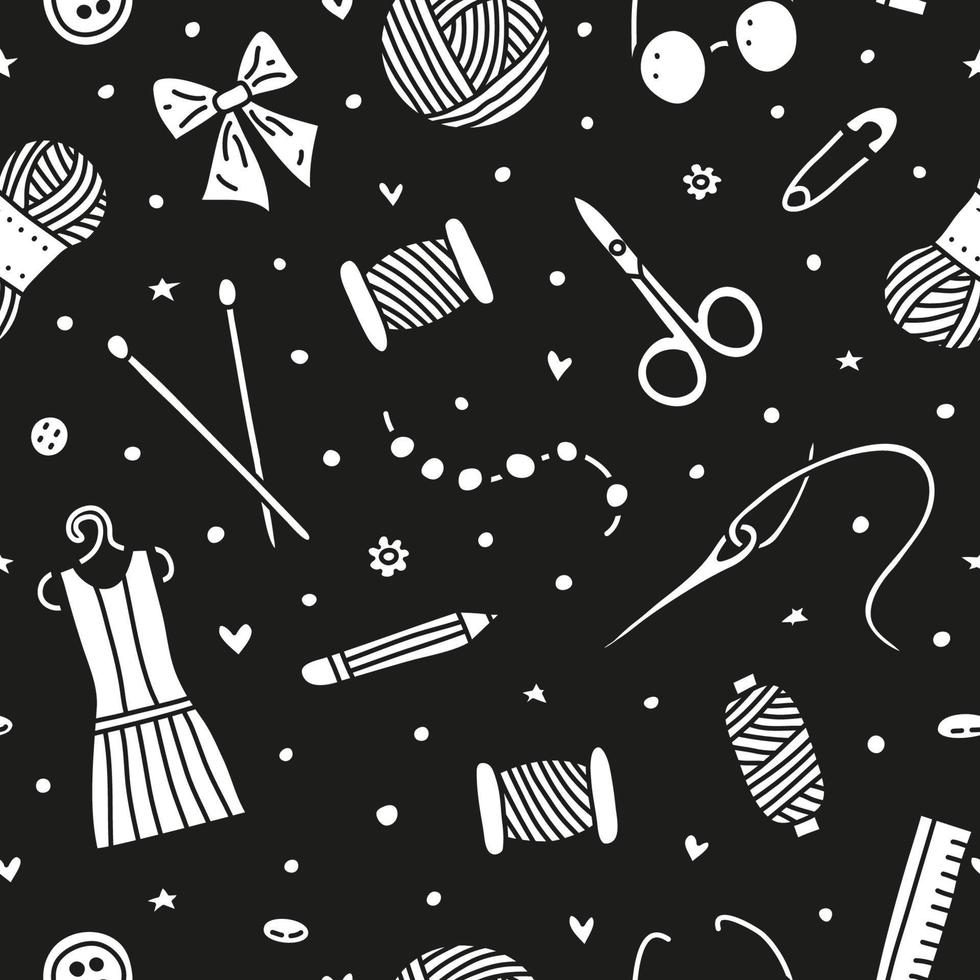 Seamless pattern with hand made doodles. vector