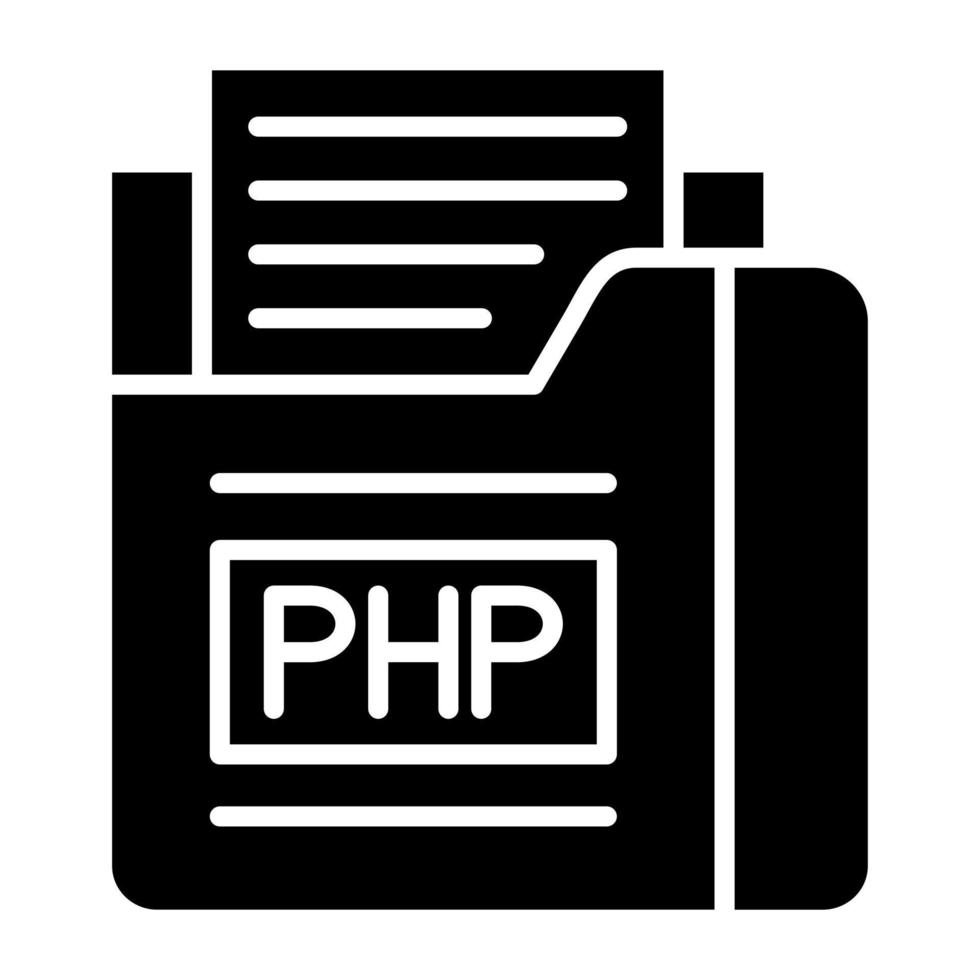 estilo de icono de archivo php vector