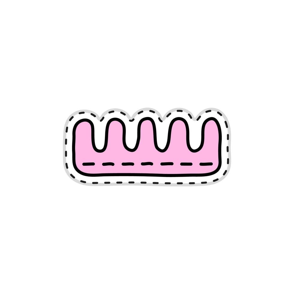 Doodle sticker with finger separator. vector