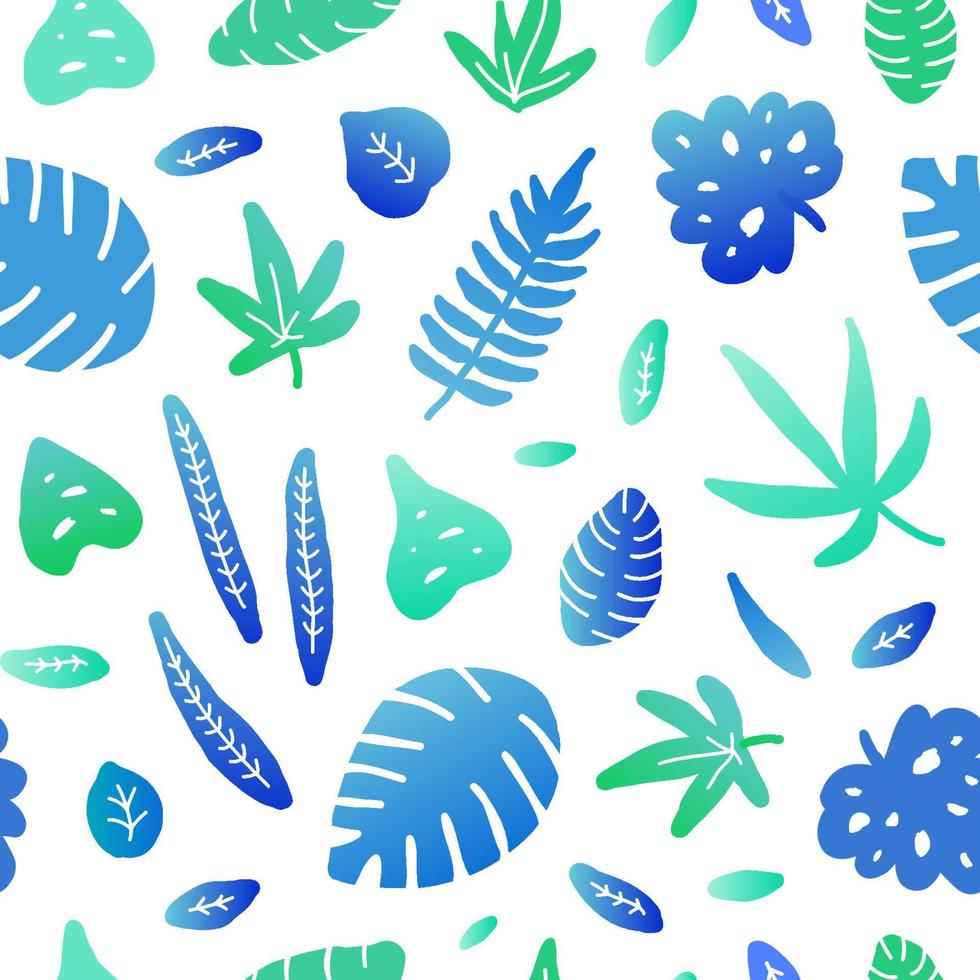 Seamless pattern with jungle leaves. vector