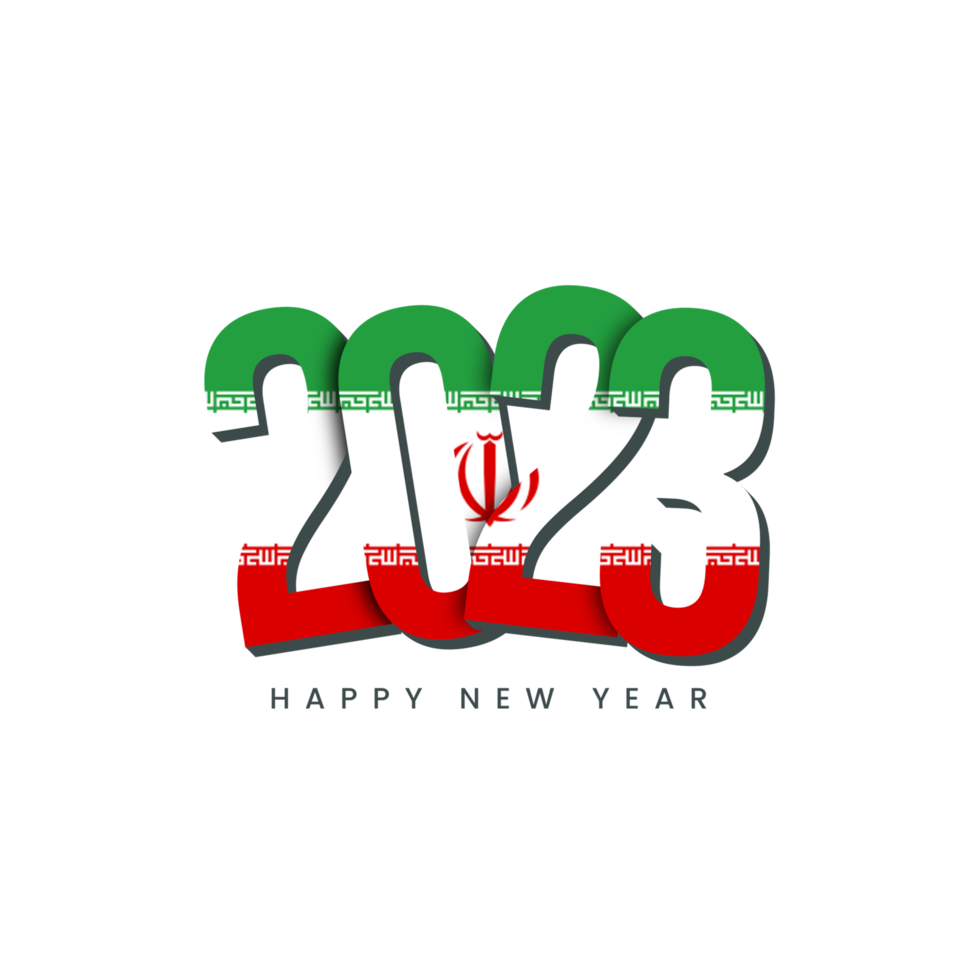 A o Nuevo 2023 Con Bandera De Pa s Ir n 14325600 PNG
