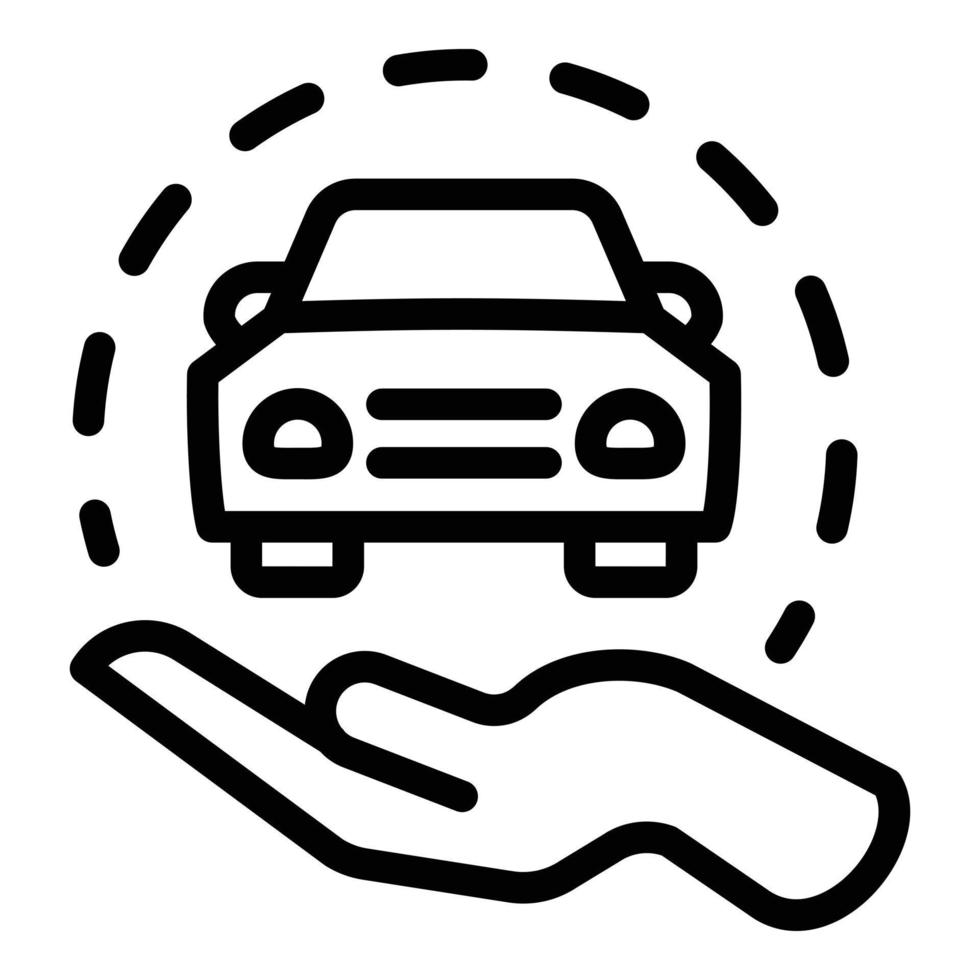 Take car sharing icon, outline style vector