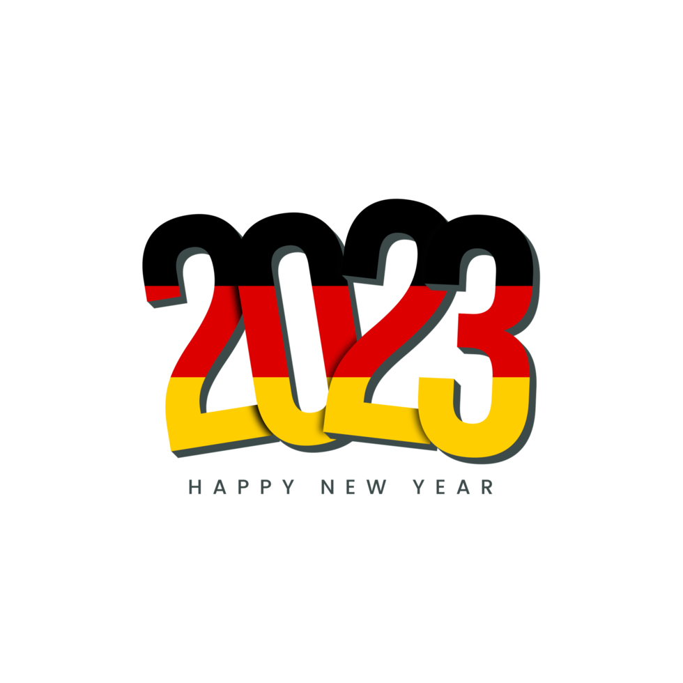 New Year 2023 with country flag Germany png