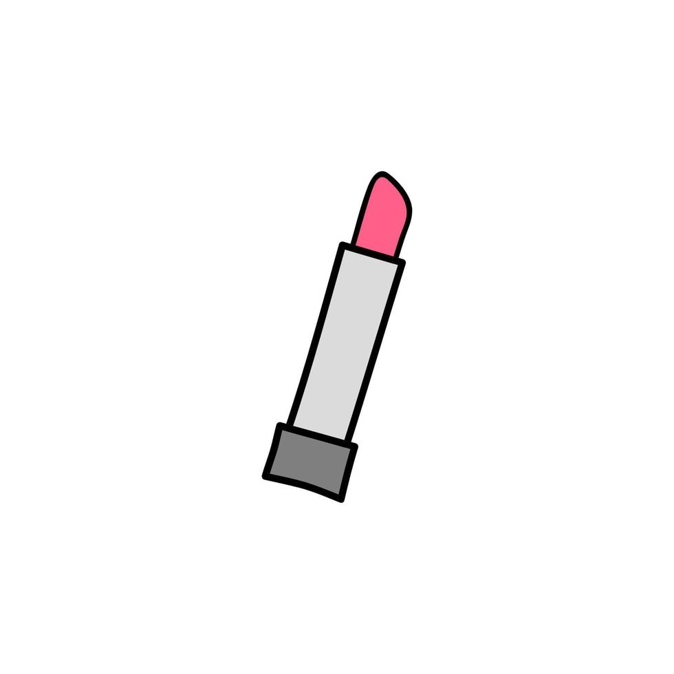 icono de lápiz labial de garabato. vector