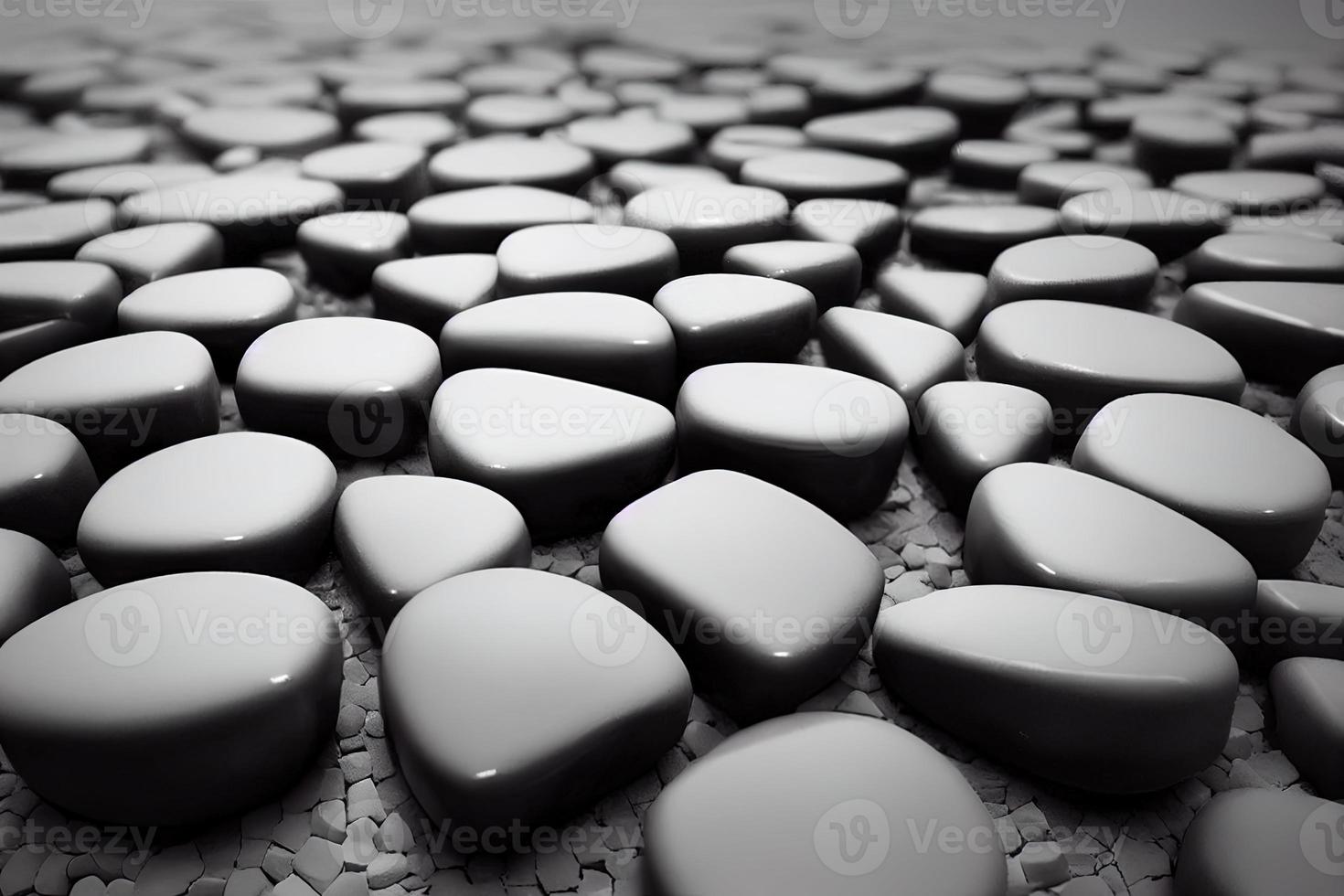 stones on the ground as 3d illustration photo