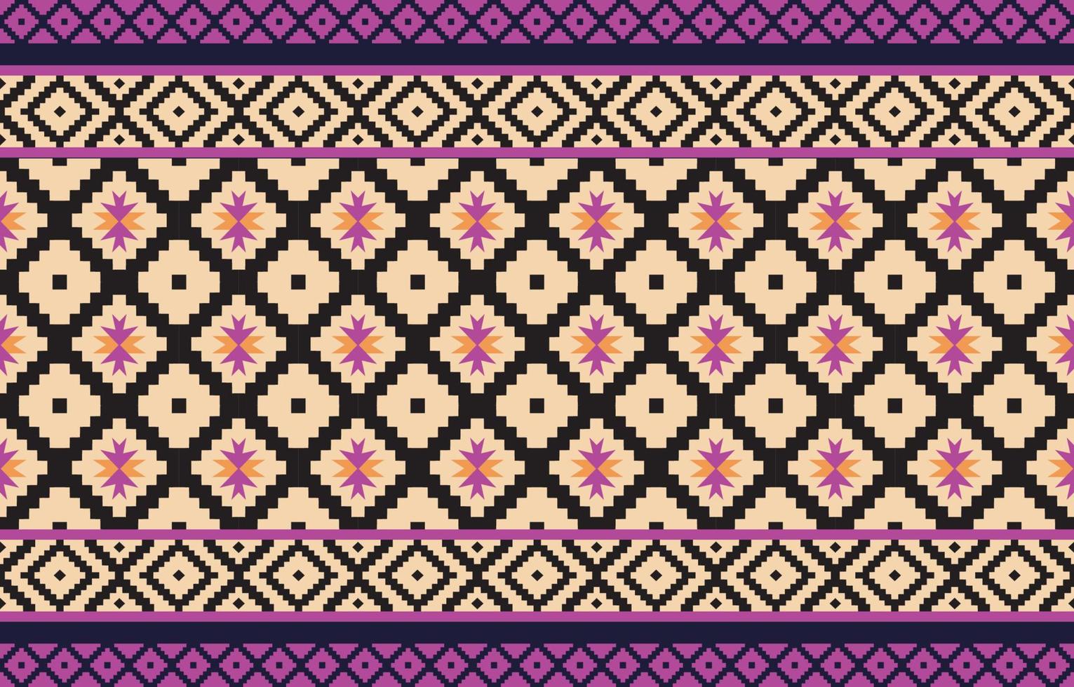 Geometric ethnic oriental pattern traditional Design for background,carpet,wallpaper,clothing,wrapping,Batik,fabric,Vector illustration embroidery style. vector