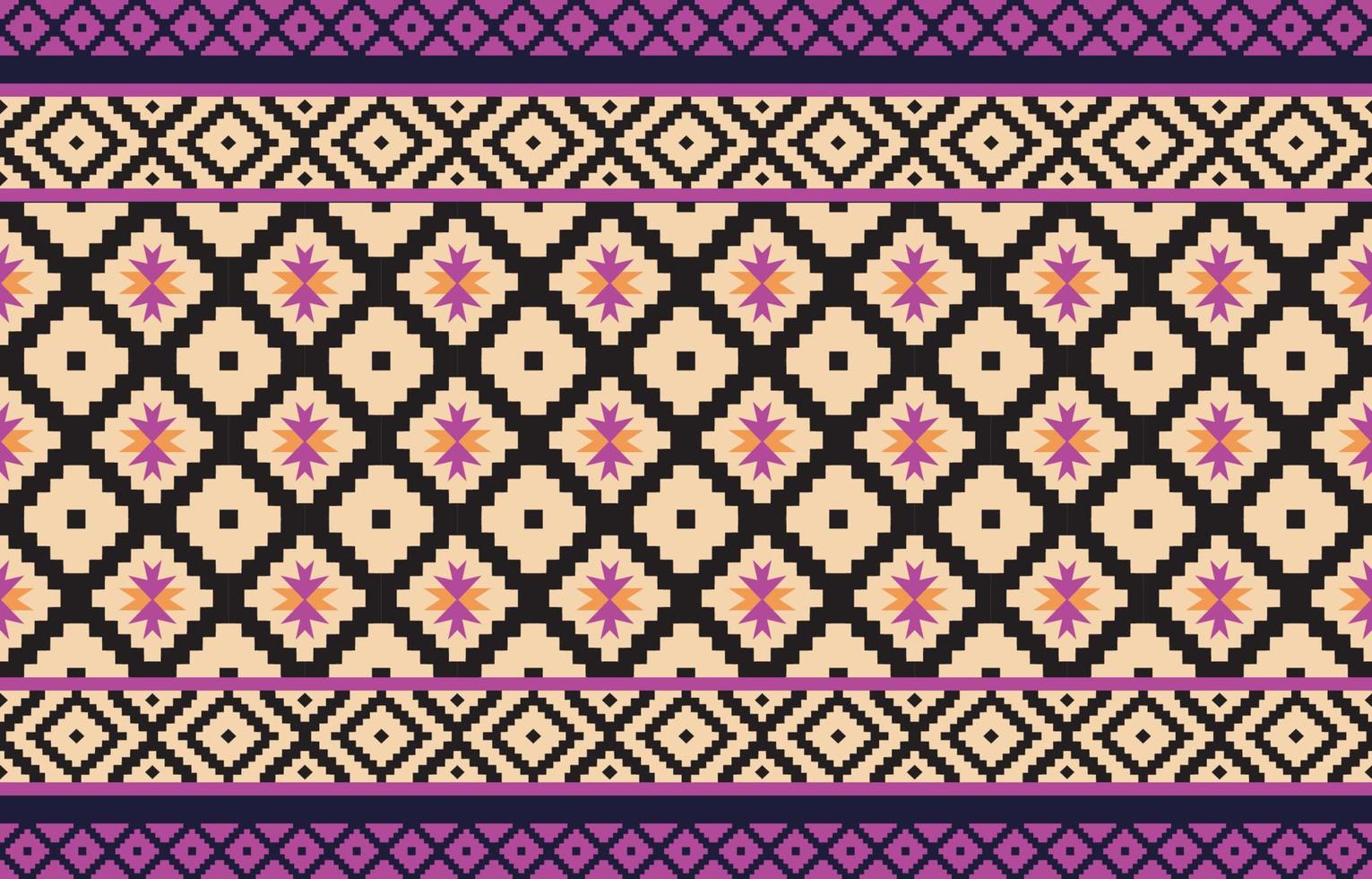 Geometric ethnic oriental pattern traditional Design for background,carpet,wallpaper,clothing,wrapping,Batik,fabric,Vector illustration embroidery style. vector