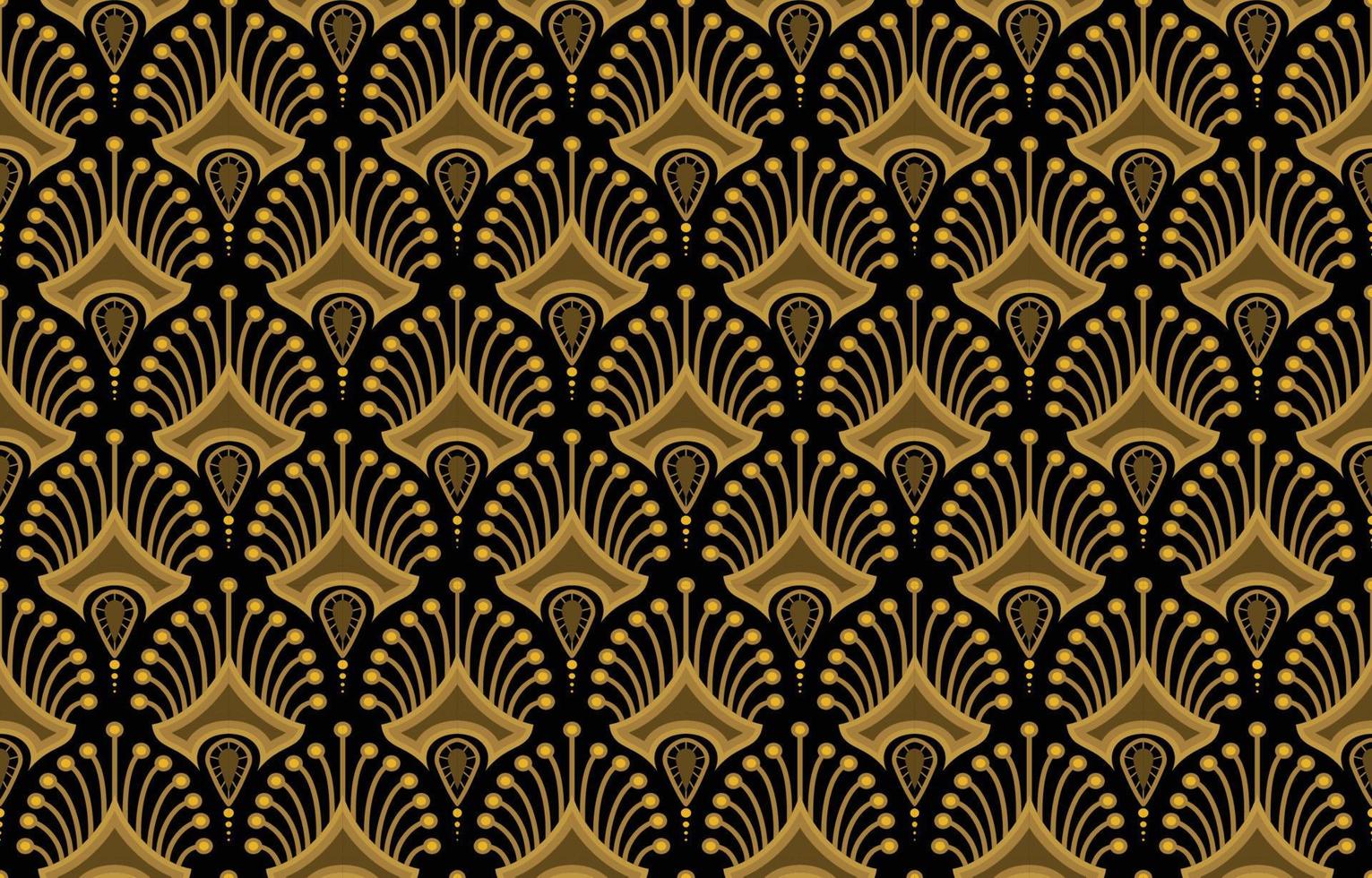 Seamless golden Art Deco pattern. Vintage abstract geometric gold ...