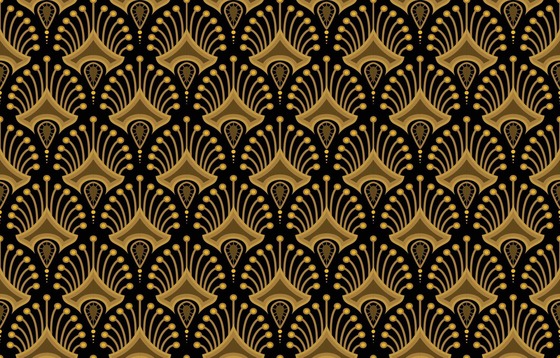 Seamless golden Art Deco pattern. Vintage abstract geometric gold ...
