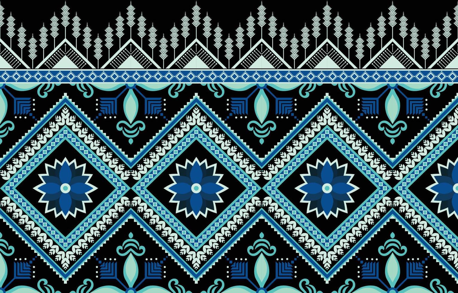 Geometric ethnic pattern seamless flower color oriental. seamless pattern. Design for fabric, curtain, background, carpet, wallpaper, clothing, wrapping, Batik, fabric. vector