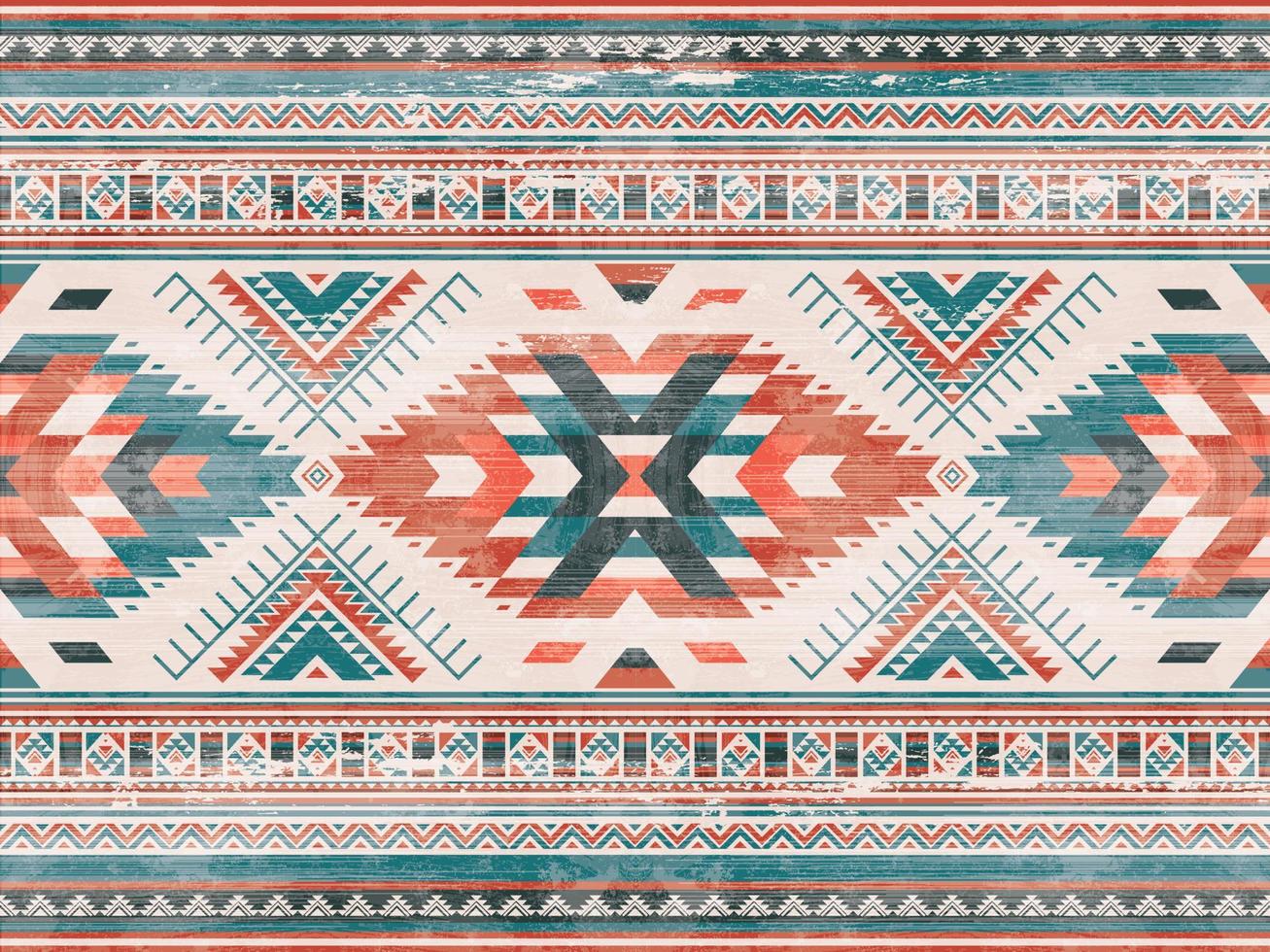 Native american indian ornament pattern geometric ethnic textile texture tribal aztec pattern navajo mexican fabric seamless Vector decoration fashion