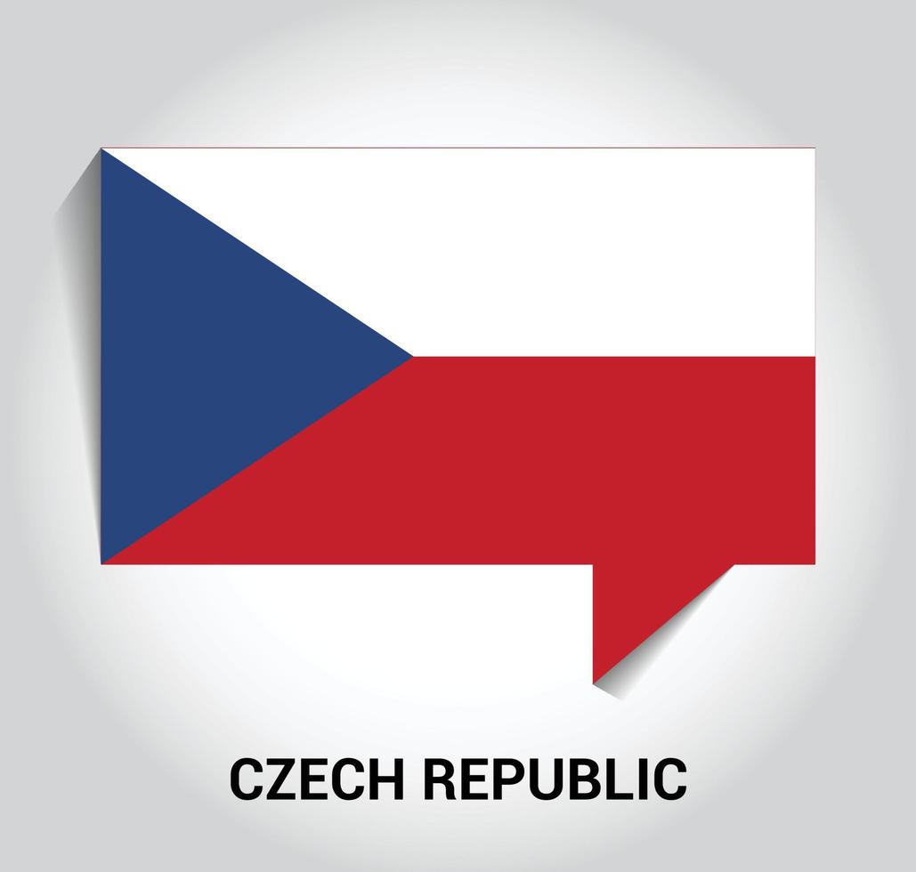 vector de diseño de bandera de república checa