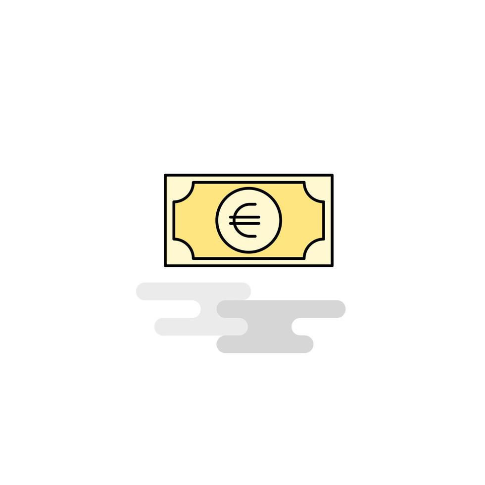 vector de icono de euro plano