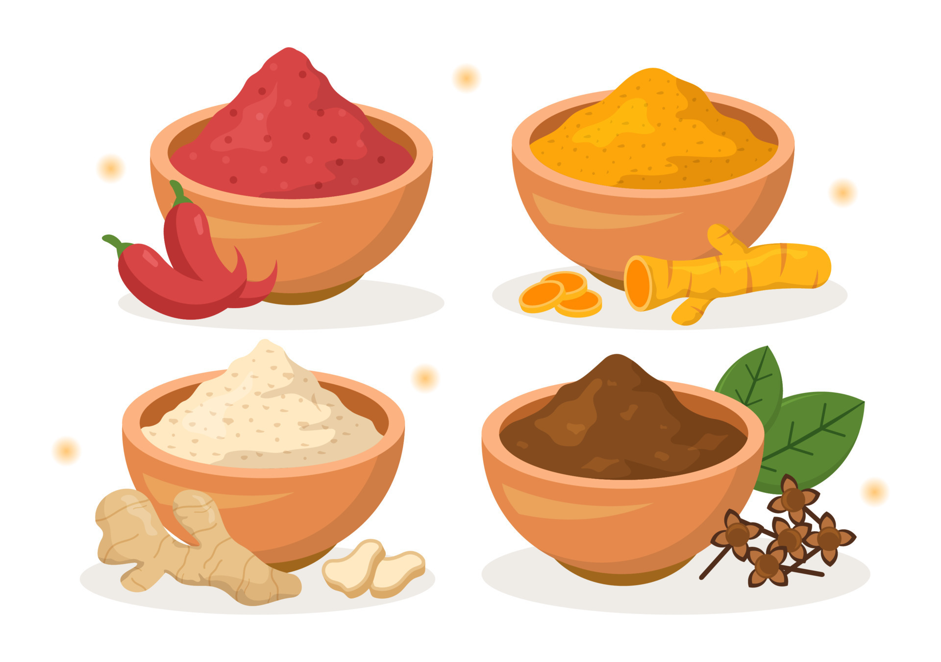 Spice Shop with Different Hot Spices, Condiment, Exotic Fresh Seasoning