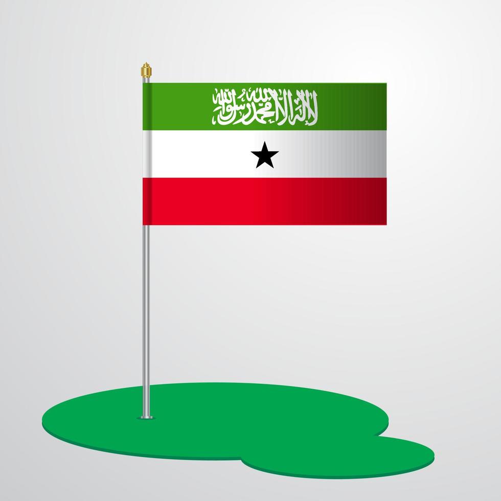 asta de la bandera de somalilandia vector