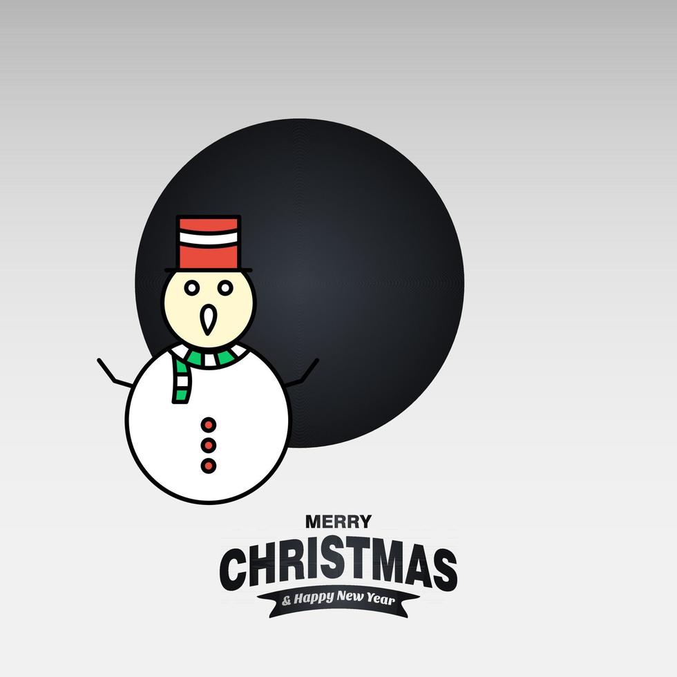 tarjeta de feliz navidad con diseño creativo y vector de fondo claro