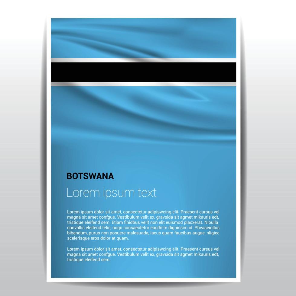 Botswana flag design vector