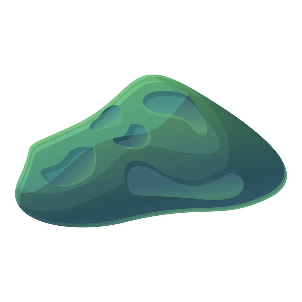 Asteroid game icon, cartoon style vector