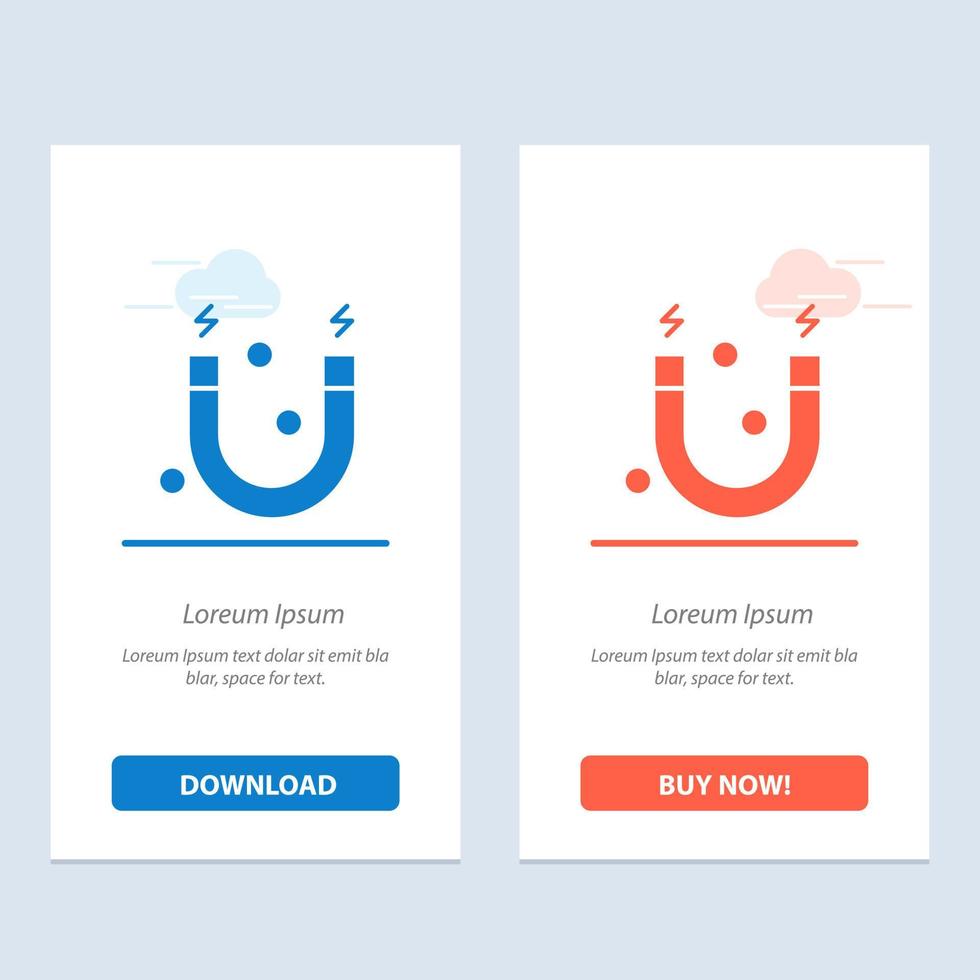 Education Magnet Science  Blue and Red Download and Buy Now web Widget Card Template vector