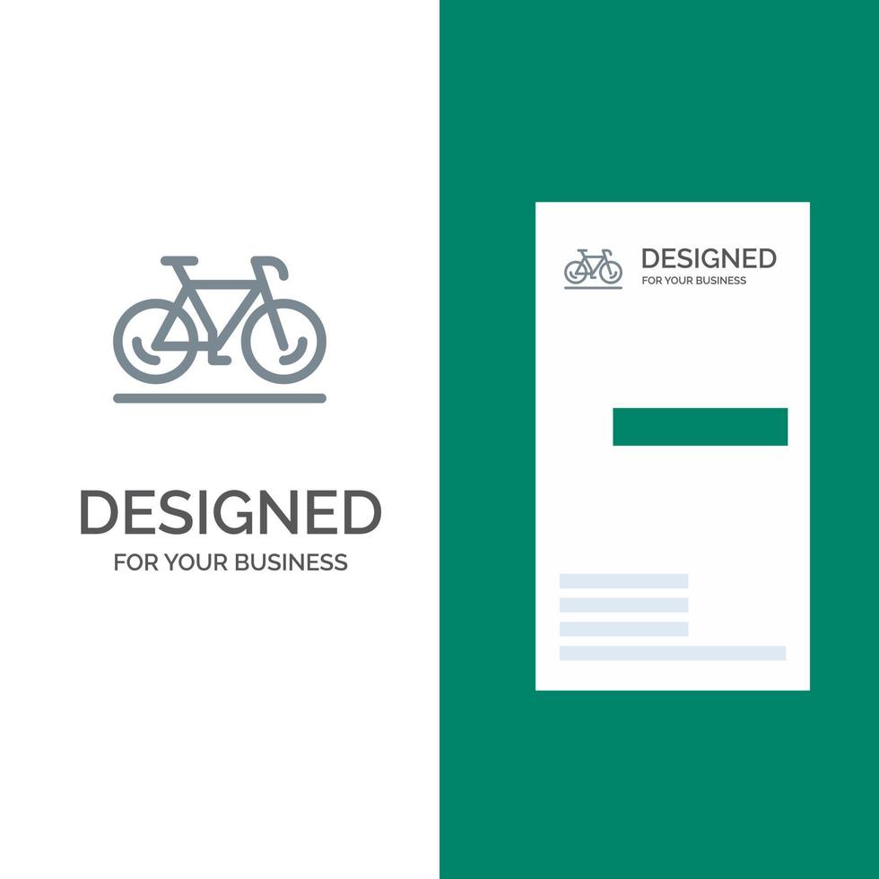 bicicleta movimiento caminar deporte gris diseño de logotipo y plantilla de tarjeta de visita vector