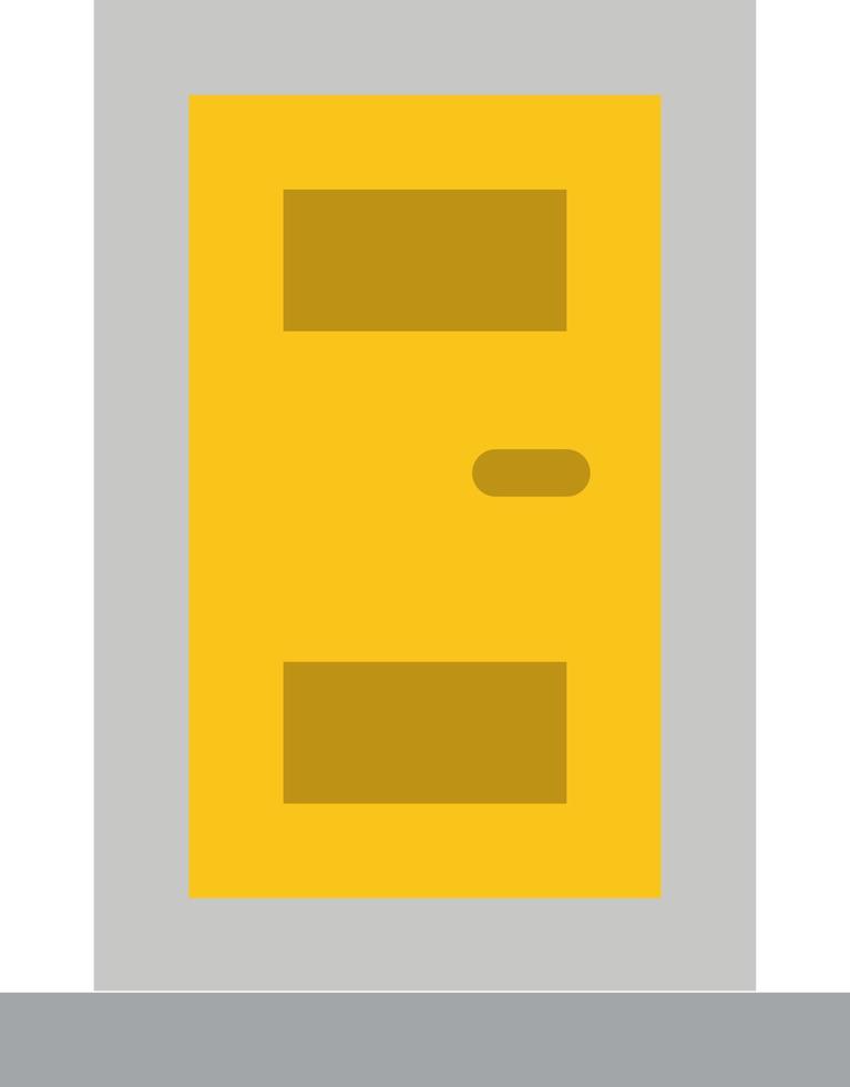 construcción puerta casa color plano icono vector icono banner plantilla