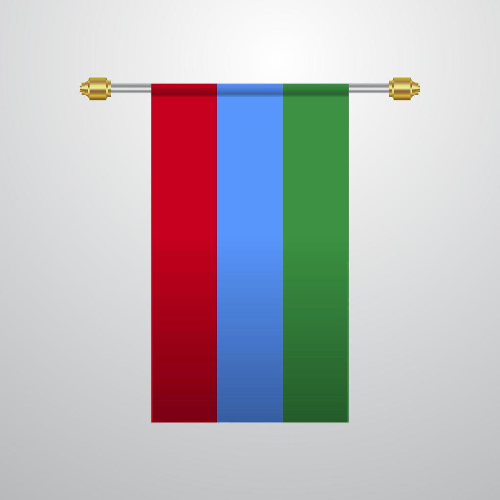 bandera colgante daguestán vector