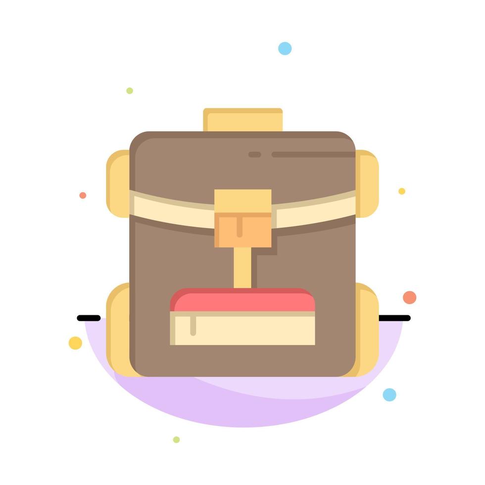 Bag Back bag Service Hotel Abstract Flat Color Icon Template vector