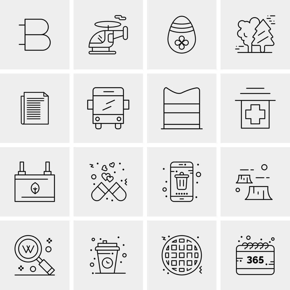 16 Universal Business Icons Vector Creative Icon Illustration to use in web and Mobile Related project