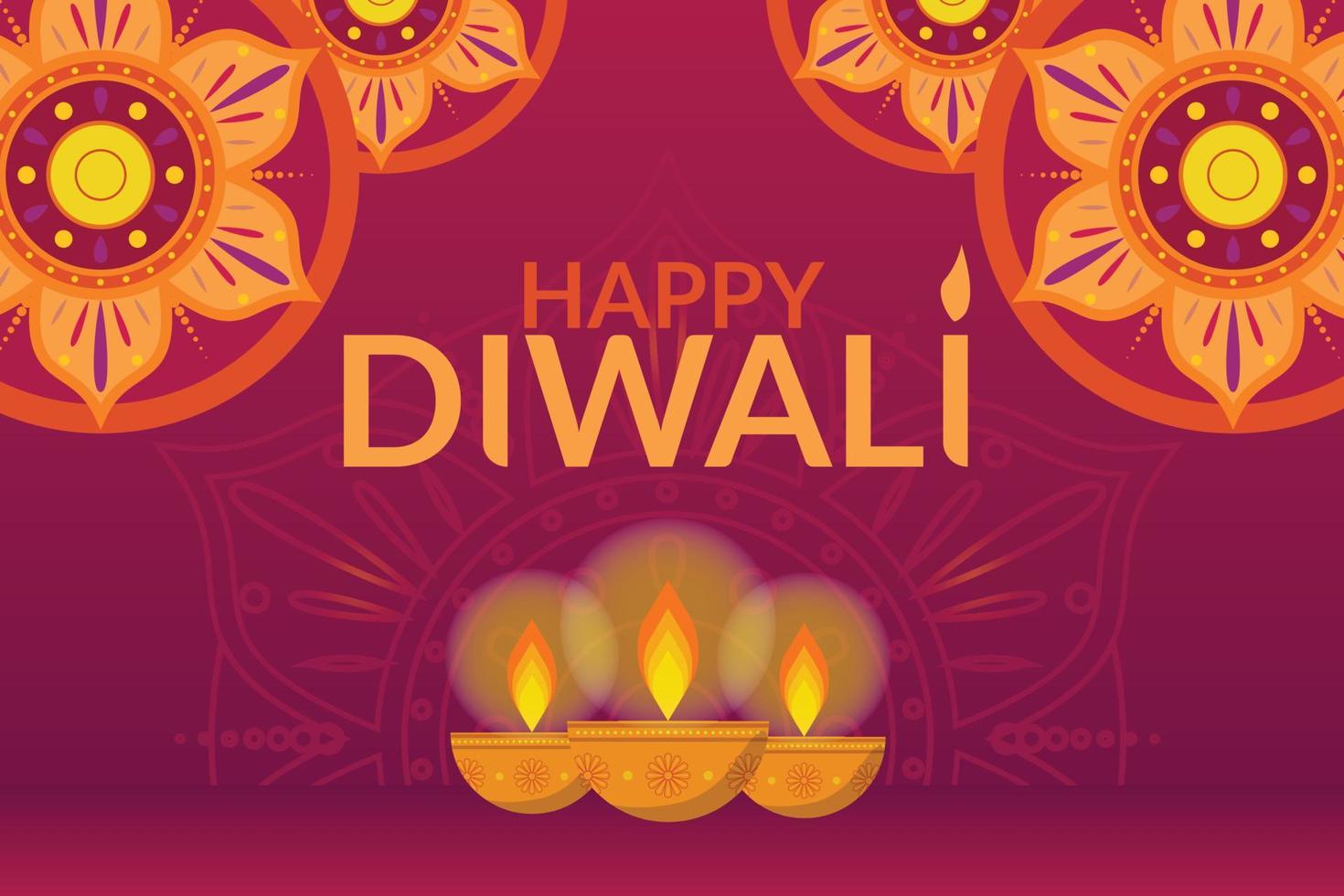 Celebraciones del día de Diwali antecedentes ilustraciones vectoriales eps10 vector