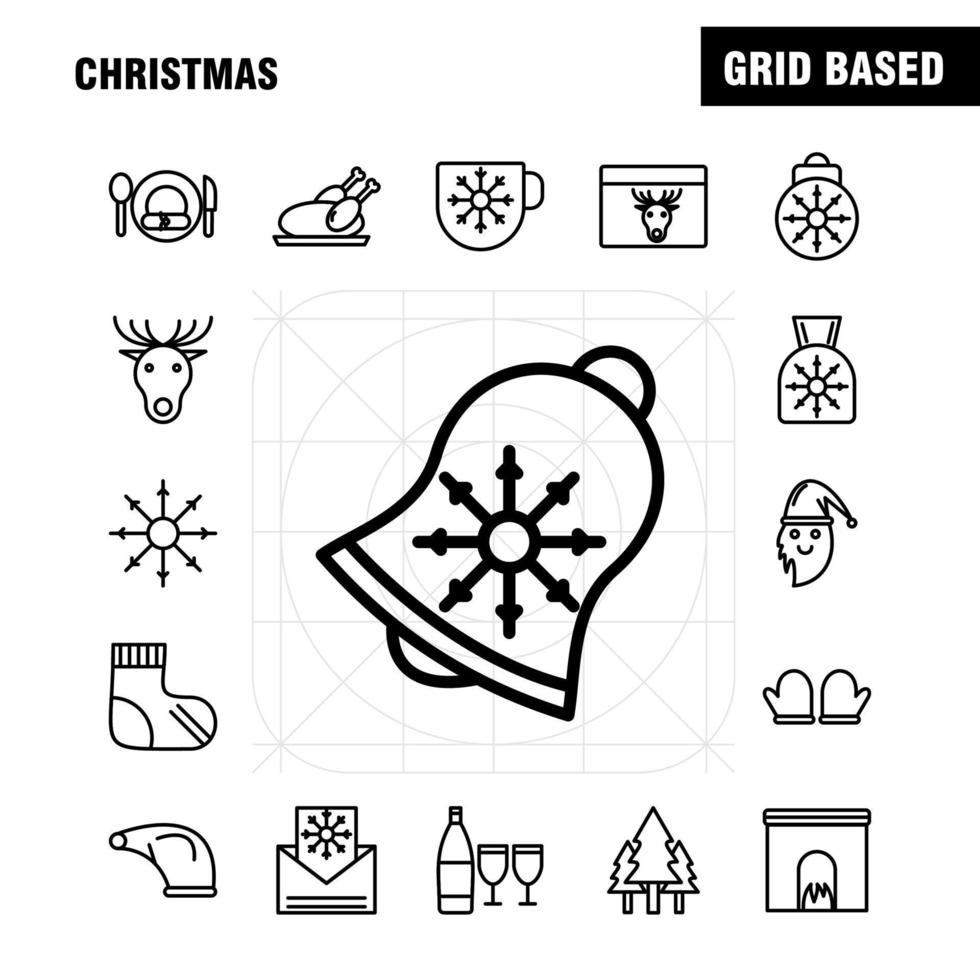 los iconos de línea de navidad establecidos para infografías kit uxui móvil y diseño de impresión incluyen muñeco de nieve festival de invierno de navidad muñeco de nieve colección de festival de invierno de navidad logotipo infográfico moderno vector