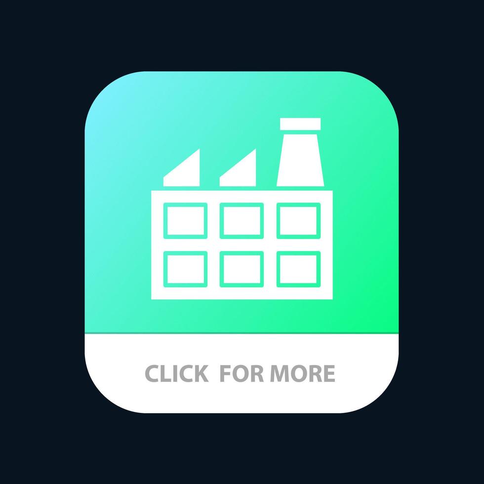 Construction Factory Industry Mobile App Button Android and IOS Glyph Version vector