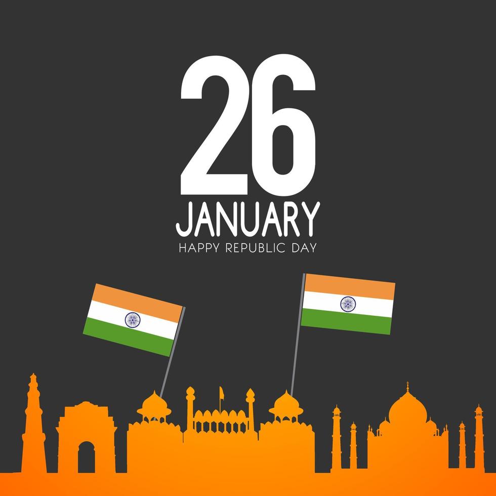 fondo del día de la república india 26 de enero vector